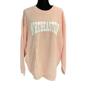 Chicka-d NORTHEASTERN Corded Sweatshirt in Urban Pink size XL Oversized